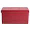 Simplify Faux Leather Double Folding Storage Ottoman